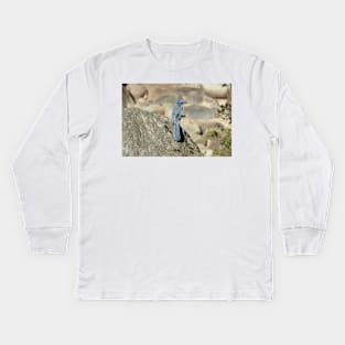 California scrub jay, birds, wildlife, gifts, nature, Graceful Blue Kids Long Sleeve T-Shirt